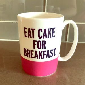Kate Spade EAT CAKE FOR BREAKFAST Coffee Cup MUG